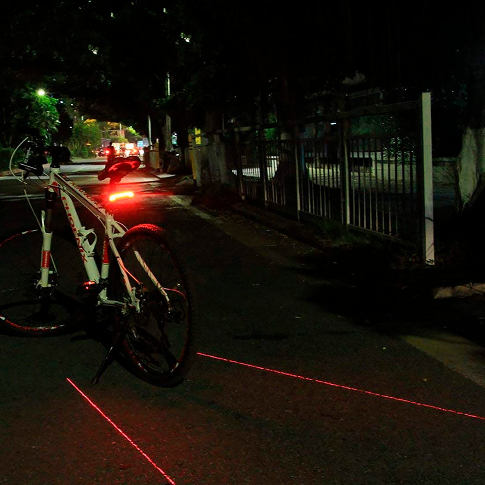 Luz Direccional Bicicleta Intermitentes Laser Delimitador 64
